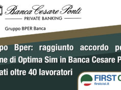 Gruppo Bper, accordo per la fusione di Optima Sim in Banca Cesare Ponti. Tutelati oltre 40 lavoratori
