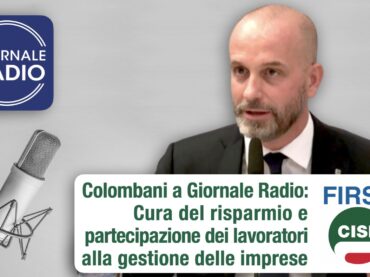 Colombani a Giornale Radio sulla protezione del risparmio e la governance delle imprese