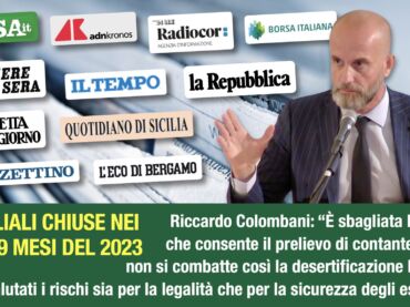 Dati First Cisl sulla stampa. Banche, ancora chiusure sportelli. Colombani, problema non si risolve con i Pos
