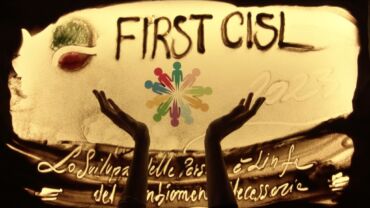 Sand art First Cisl, di Nadia Pretto