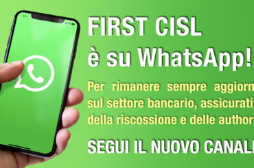 Il nuovo canale WhatsApp ufficiale di First Cisl