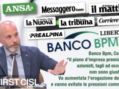 Banco Bpm, Colombani alla stampa: piano premia solo gli azionisti, tagli ad occupazione non giustificabili