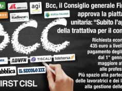 Sulla stampa il via libera del Consiglio generale First Cisl alla piattaforma per il rinnovo del contratto delle Bcc