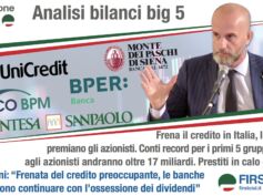 Frena il credito in Italia, Colombani: le banche non possono continuare con l’ossessione dei dividendi