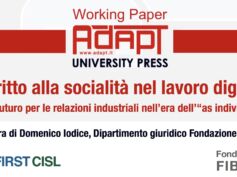 Il diritto alla socialità nel lavoro digitale. Il working paper di First Cisl per Adapt