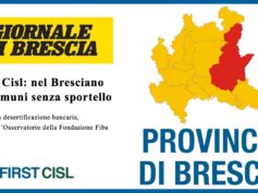 Nel Bresciano 34 comuni senza sportello. First Cisl Brescia: effetti negativi soprattutto su fragili e anziani