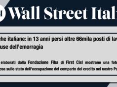 Wall Street Italia e report First Cisl, banche italiane tra riorganizzazioni, utili e riduzione posti di lavoro