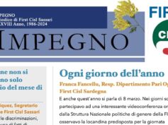 8 marzo, First Cisl Sassari dedica un’edizione speciale del suo periodico alla Giornata della donna