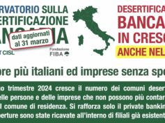 Desertificazione bancaria in crescita anche nel 2024: sempre più italiani ed imprese senza sportelli