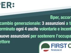 Bper, accordo su ricambio generazionale, 460 nuove assunzioni per sostenere l’occupazione nel settore