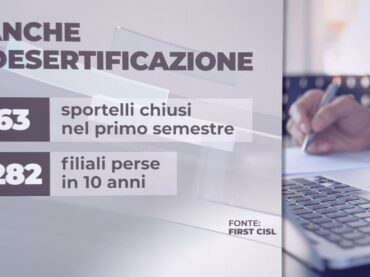 Desertificazione bancaria, al Tg2 i dati dell’Osservatorio Fondazione Fiba