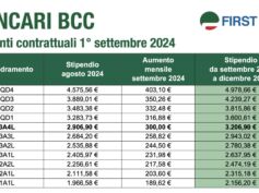 Bancari Bcc, la tabella con gli aumenti in busta paga da settembre 2024