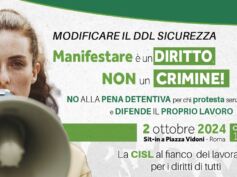 Cisl: “Modificare Ddl Sicurezza. Manifestare è un diritto, non un crimine”. Il 2 ottobre sit-in a Roma