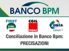 Conciliazione in Banco Bpm: precisazioni dei sindacati confederali