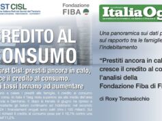 Su ItaliaOggi l’analisi First Cisl: prestiti ancora in calo, ma cresce il credito al consumo. E anche i tassi tornano ad aumentare