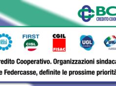 Credito Cooperativo. Organizzazioni sindacali e Federcasse, definite le prossime priorità