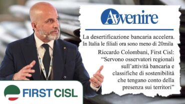 Colombani su Avvenire, contro la desertificazione bancaria servono osservatori regionali e classifiche di sostenibilità delle banche
