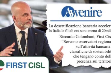 Colombani su Avvenire, contro la desertificazione bancaria servono osservatori regionali e classifiche di sostenibilità delle banche