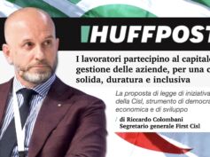 Colombani su Huffington Post: i lavoratori partecipino al capitale e alla gestione delle aziende, per una crescita solida, duratura e inclusiva
