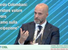 Colombani: per ridare valore al lavoro puntiamo sulla partecipazione