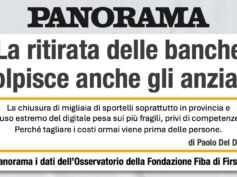 Desertificazione bancaria, su Panorama i dati dell’Osservatorio First Cisl