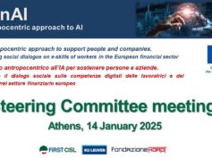 Progetto europeo #FinAI sulla transizione digitale, il 14 gennaio ad Atene la seconda tappa del progetto coordinato da First Cisl 