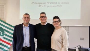Il Congresso First Cisl Venezia riconferma Matteo Cavallin segretario, con lui Biasotto e Guzzo