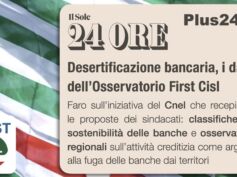 Desertificazione bancaria, i dati dell’Osservatorio First Cisl su Plus24