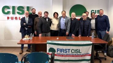 Congresso First Cisl Banca Popolare Pugliese: Antonio Pica riconfermato segretario responsabile, insieme a Lombardi, Mazzei e Rizzello