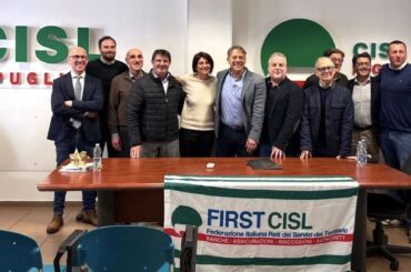 Congresso First Cisl Banca Popolare Pugliese: Antonio Pica riconfermato segretario responsabile, insieme a Lombardi, Mazzei e Rizzello