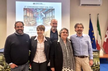 Congresso First Cisl Pisa: Costanza Braccini confermata segretaria generale. Insieme a lei Brogi e Cappelletto