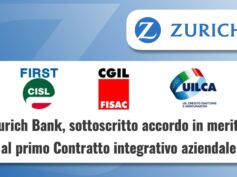 Zurich Bank, sottoscritto accordo in merito al primo Contratto integrativo aziendale