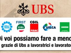 Ubs annuncia 180 esuberi. I sindacati: riduzione degli esuberi dichiarati e volontarietà