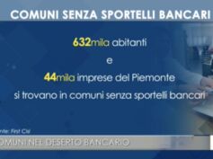 Piemonte, l’analisi First Cisl sulla desertificazione bancaria al Tgr