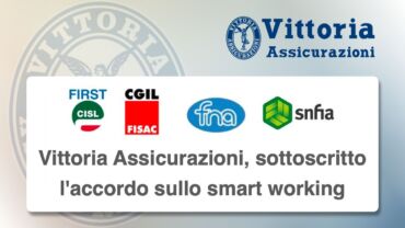Vittoria Assicurazioni, sottoscritto accordo su smart working