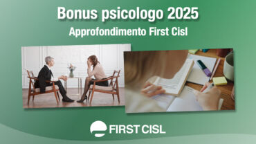Bonus psicologo 2025, l’approfondimento First Cisl