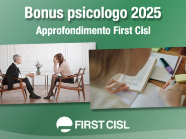 Bonus psicologo 2025, l’approfondimento First Cisl