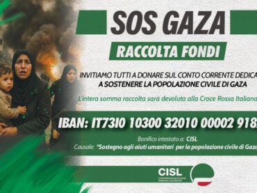 Gaza, parte la sottoscrizione della Cisl con la Croce Rossa. Fumarola: servono corridoi umanitari sicuri per garantire l’arrivo degli aiuti