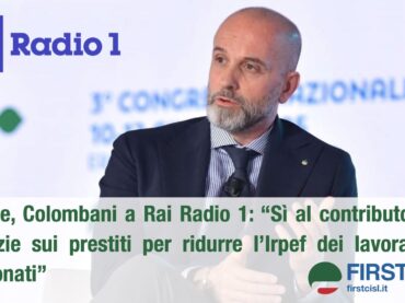 Banche, Colombani a Rai Radio 1: sì al contributo sulle garanzie sui prestiti per ridurre l’Irpef dei lavoratori e pensionati