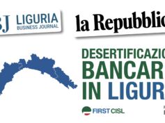 Desertificazione bancaria in Liguria, senza sportelli quasi il 60 per cento della popolazione