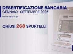 Desertificazione bancaria, i dati dell’Osservatorio First Cisl al Tg1