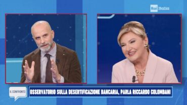 Colombani a “Il Confronto”, intervistato da Monica Setta, su credito e desertificazione bancaria