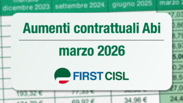 Bancari Abi, la tabella con gli aumenti in busta paga da marzo 2026