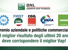 Bnl, i sindacati: al miglior risultato degli ultimi 20 anni deve corrispondere il miglior Vap