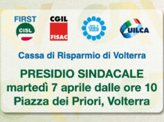 CR Volterra, presidio sindacale il 7 aprile in Piazza dei Priori