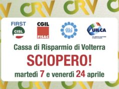 CR Volterra, sciopero martedì 7 e venerdì 24 aprile