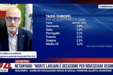 Che cosa cambia con la guerra su mutui e credito al consumo, Colombani a Rai News 24
