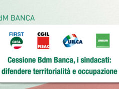 Cessione Bdm Banca, i sindacati: difendere territorialità e occupazione