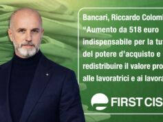 Bancari, Colombani sulla stampa: aumento da 518 euro indispensabile per tutela potere d’acquisto e per redistribuire il valore prodotto ai lavoratori
