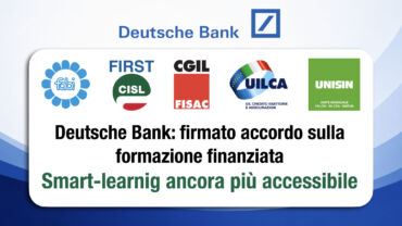 Deutsche Bank, firmato accordo sulla formazione finanziata. Smart-learning ancora più accessibile